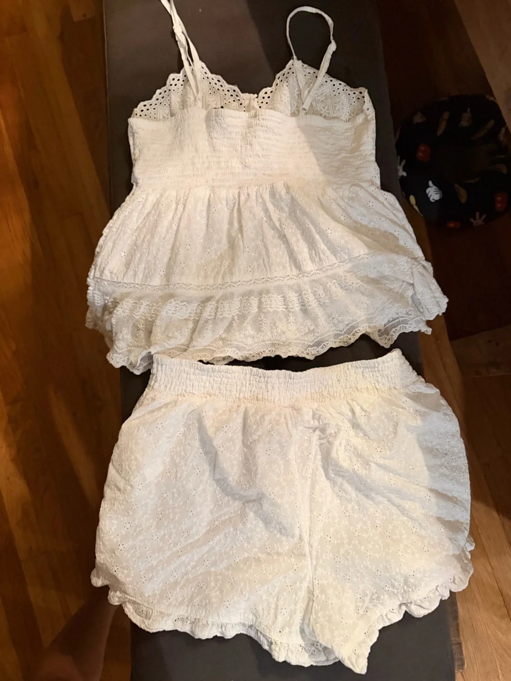 Joie White Eyelet Lace Cami & Short Sleep Set